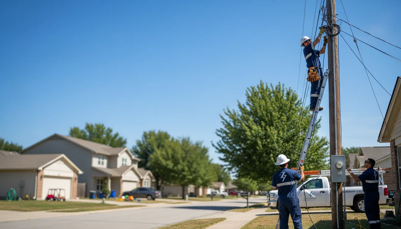 Residential electrician providing installation services in Mccaulley, TX
